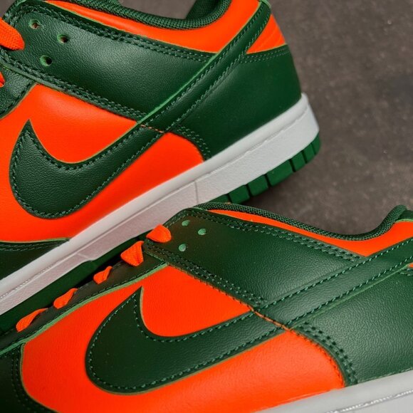 Nike Dunk Low Retro Miami Hurricanes Men's Size 10 - Picture 3 of 12
